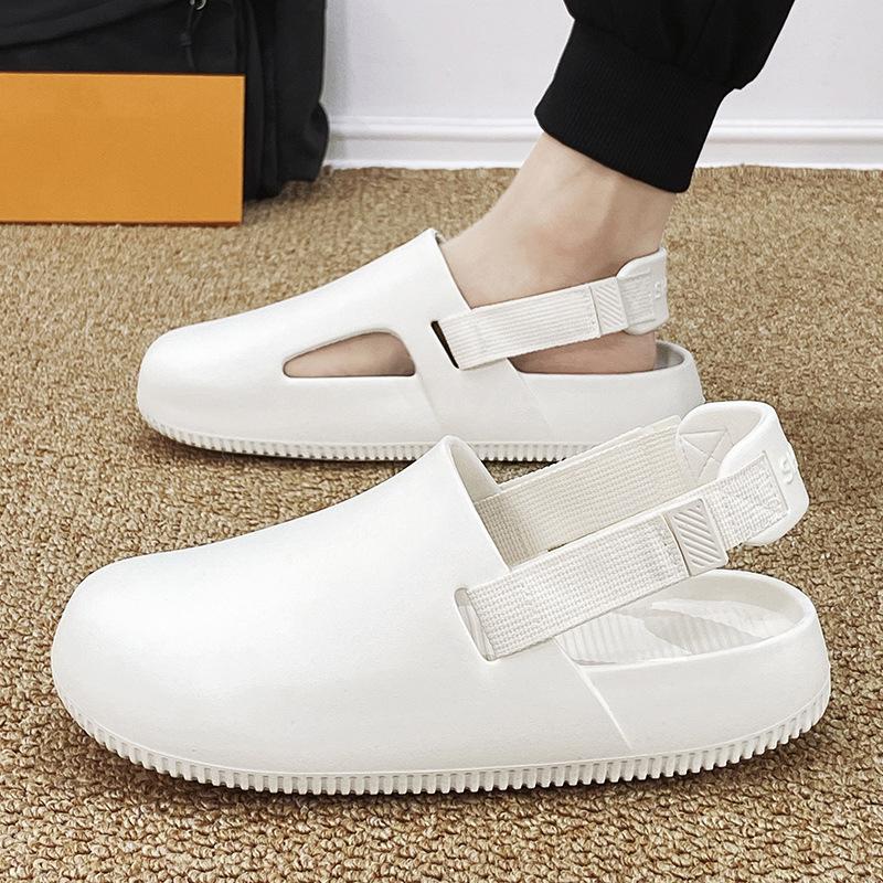 Foreign Trade Large Size Fashion Men's Home Two Wear Thick-soled Bag Head Slippers Waterproof and Oil-proof Chef Shoes Outdoor Gardener Shoes