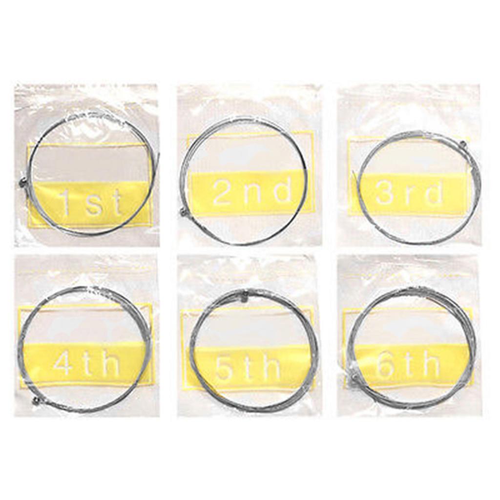 6Pcs/1Set Bronze Steel Strings Warm Balanced Tone for Acoustic Guitar 150XL