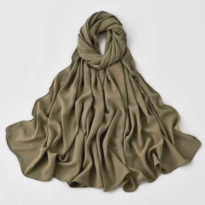 

Хит продаж популярный жемчужный шифон горячий бриллиант цыганский длинный платок этнический тонкий платок пряжа