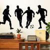 World Cup Football Player Silhouette Electrostatic Window Stickers for Event Decor