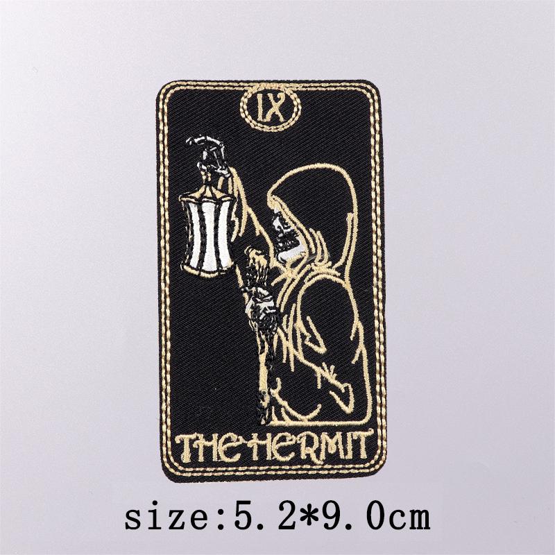 Punk Embroidery Patches For Clothing Tarot Card Patch Iron On Patches On Clothes Magic Sewing/Fusible Patch For Clothes Stickers