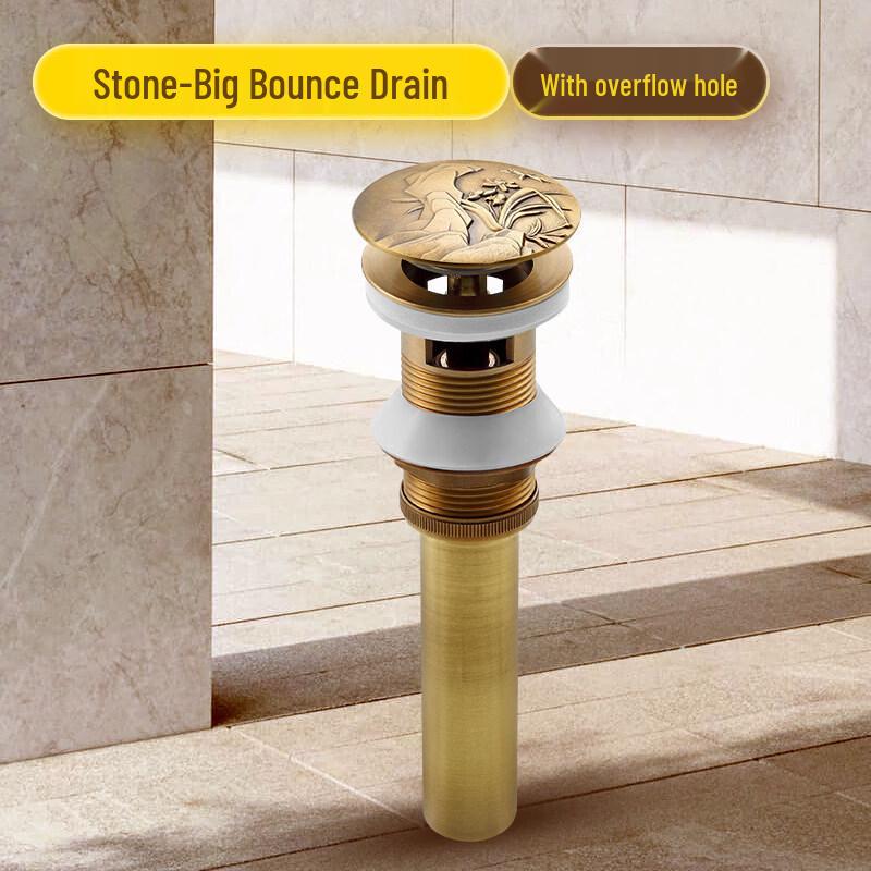 Stainless Steel Pop-Up Sink Drain with Strainer Basket