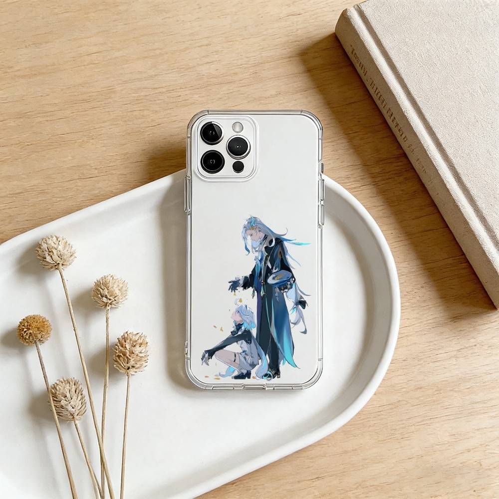 Neuvillette Genshin Impact Phone Case For iPhone 17 16 15 14 13 12 11 Mini Pro Max Plus Transparent Cover