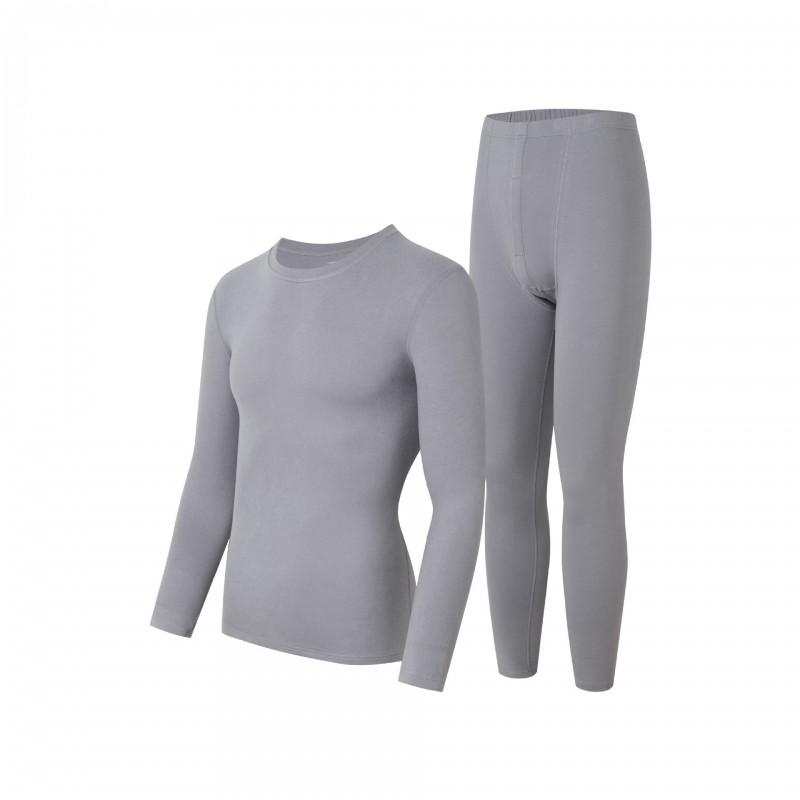 Mens Womens Cotton Thermal Underwear Set Fleece Lined Warm Base Layer Top Bottom Winter