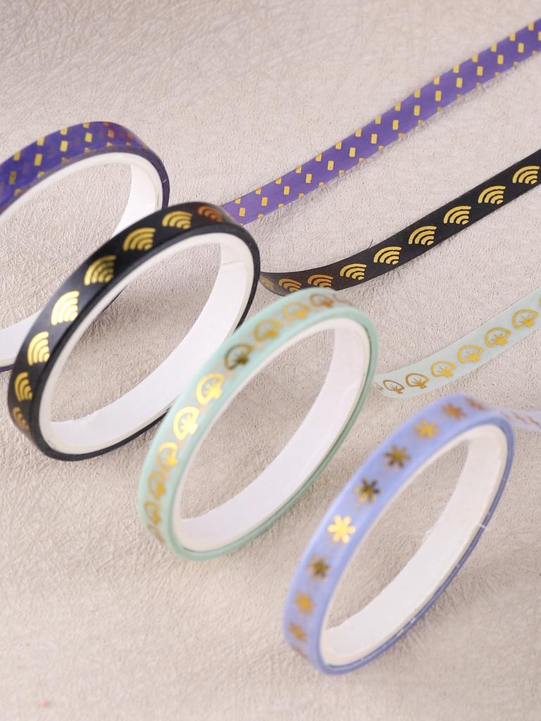 20 Rolls/Box Fine Delicate Bronzing Washi Tape , Masking Tape For Design and Diy, For Precision Work ,Scrapbook Supplies