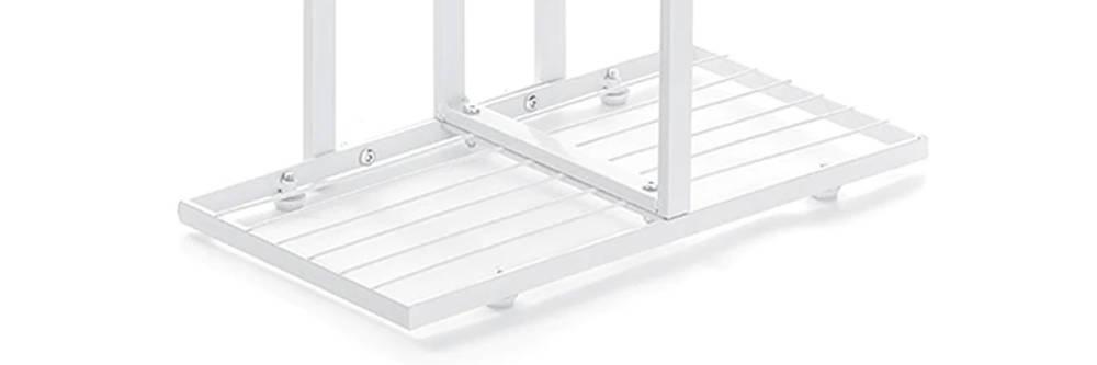 Metal standing flower stand for 6 flower pots - white