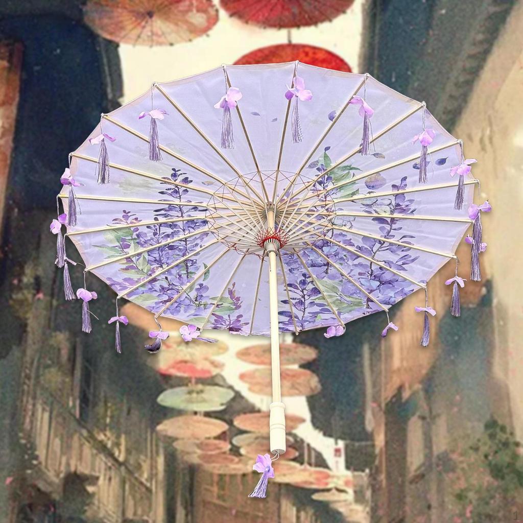 Chinese Umbrella Classical Craft Dance for Village Scenery Photography