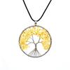 SUMENG 2025 New Fashion 7 Chakra Tree of Life Necklace Copper Crystal Natural Quartz Stones Pendants for Women Christmas Gifts