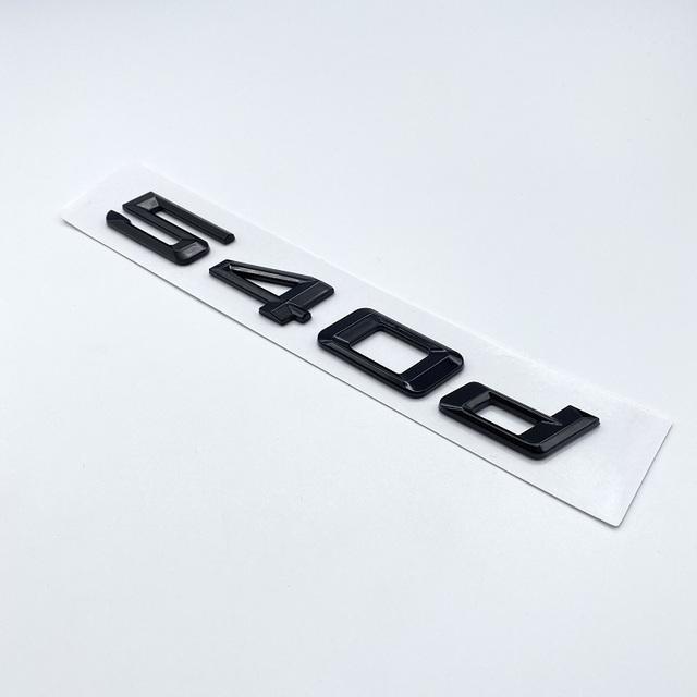 Old Glossy Black Number Letters 520d 525d 528d 530d 535d 540d Emblem Sticker For BMW 5 Series E39 E60 E61 F07 F10 F11 G30 G31