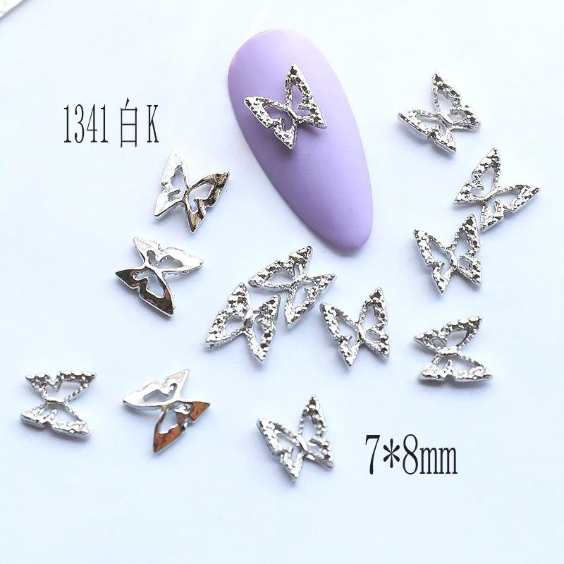 Butterfly Manicure Jewelry Japanese Zircon Nail Decoration Net Red Popular Fingertip Butterfly Metal New Decoration 1PS