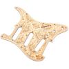 11 otvorů Elektrická kytara Pickguard Náhradní Květinový vzor Poškrábaná deska Javorové dřevo Kytarový Pickguard Snadná instalace