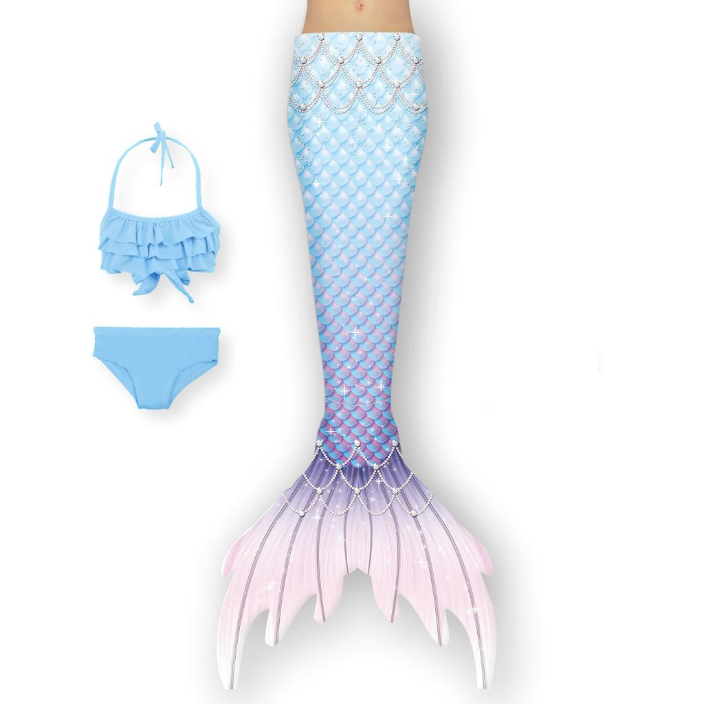 New children's mermaid swimsuit costume girl mermaid princess dress pink mermaid tail hot spring