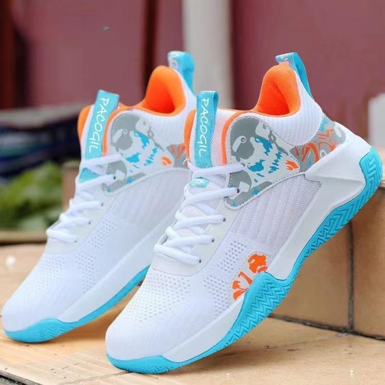 High-top Men's Shoes Summer New Fashion Breathable Shoes Student Sports Shoes Mesh Running Shoes Basketball Shoes