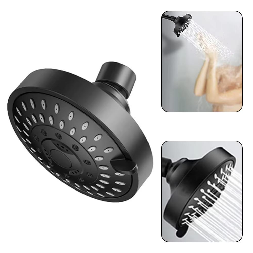 4 Inch 5 Modes High Pressure Shower Head Adjustable Rainfall Sprayer Bathroom Shower Fixture Replacement чёрный