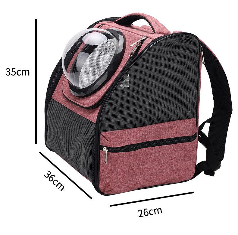 Breathable Transparent Cat Backpack with Detachable Double-Shoulder Design
