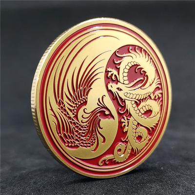 Chinese- Dragon And Auspicious , Fingertip Play , Fashionable Gifts, Personalized Toys, Metal Badges