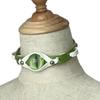 Gothic Punk Choker Necklace With Demons Eye Designs Fashion Accessory for Women Craft of PU Leather And Resin Alloy