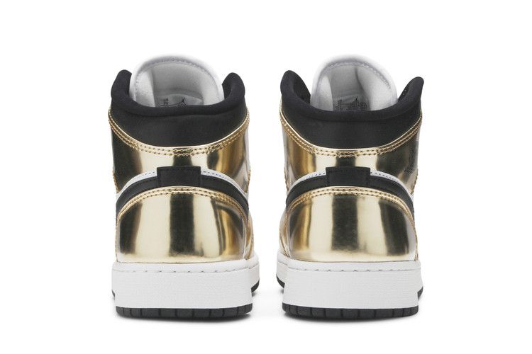 Jordan 1 Mid Metallic Gold Black White (GS)