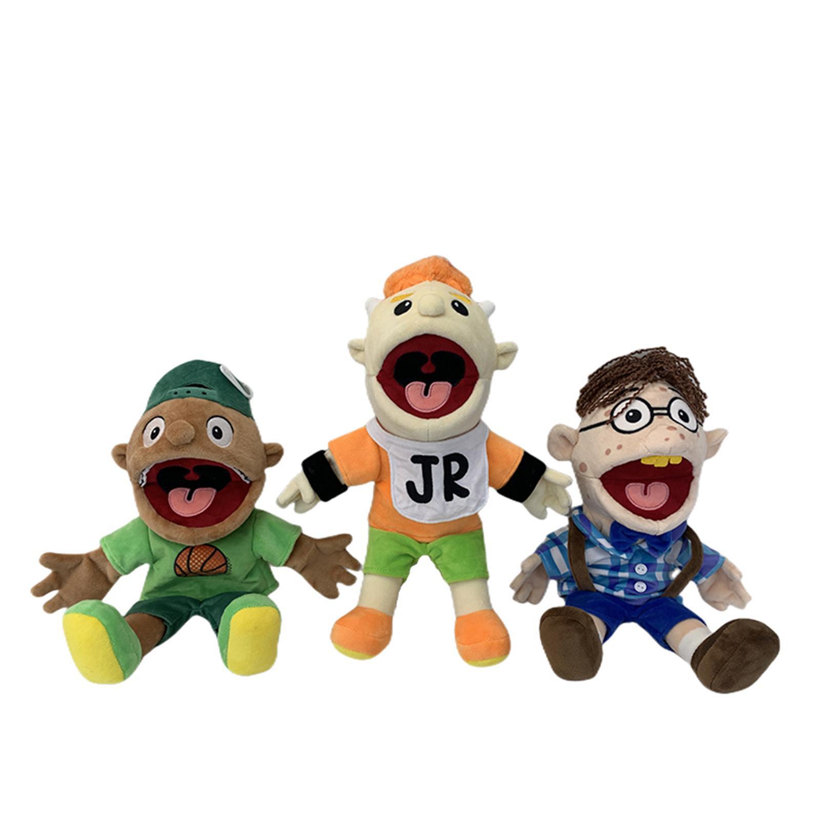Set aus 2 Stück 3 Stück Jeffy Handpuppe Plüschpuppe Spielzeug Kuscheltier Schelmisch Lustig Finger Muppet Sänger Rapper Coby Party Geburtstagsgeschenk