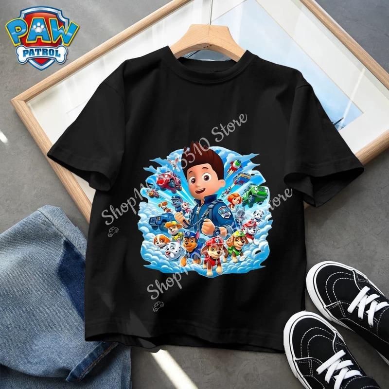 Paw Patrol Cute Kids T-Shirt Anime Game Cartoon Boys and Girls Street Casual Short Sleeve Top