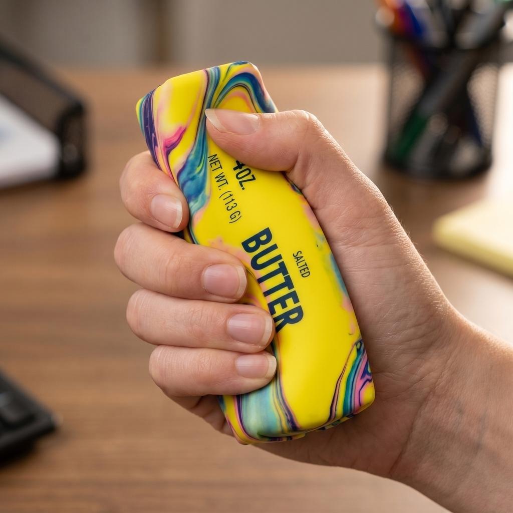 Simulated Butter Stick Slow Rising Soft Toy Stress Relief Decompression Prop 13cm for Home Office Desk Decoration Gift
