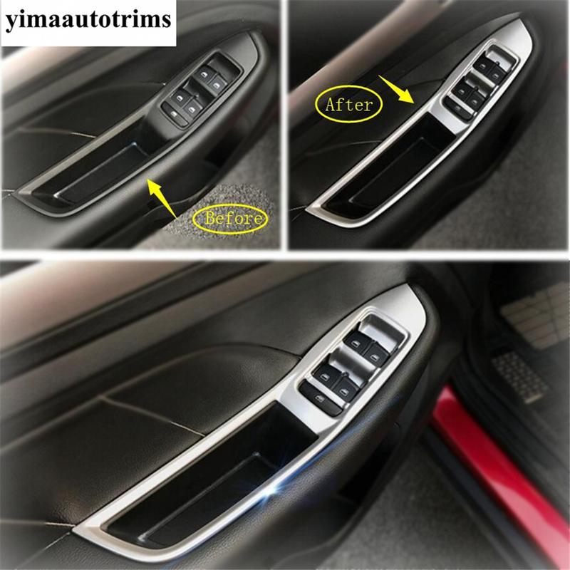 Head Lights / Window Lift Button Panel / Pillar A Speaker / Air AC Vent Cover Trim Matte Accessories For MG ZS EV 2018 -