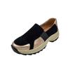 Damen Plateau-Loafer, lässig, elegant, schwarz, zum Reinschlüpfen, dicke Sohle, Shake-Schuh, Übergröße, Sneakers, Sportschuhe