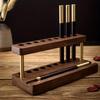 Multipurpose Wood Office Organizer Pen Holders and Mobile Stand Pen Storaging Rack Wood Texture Suitable for Office