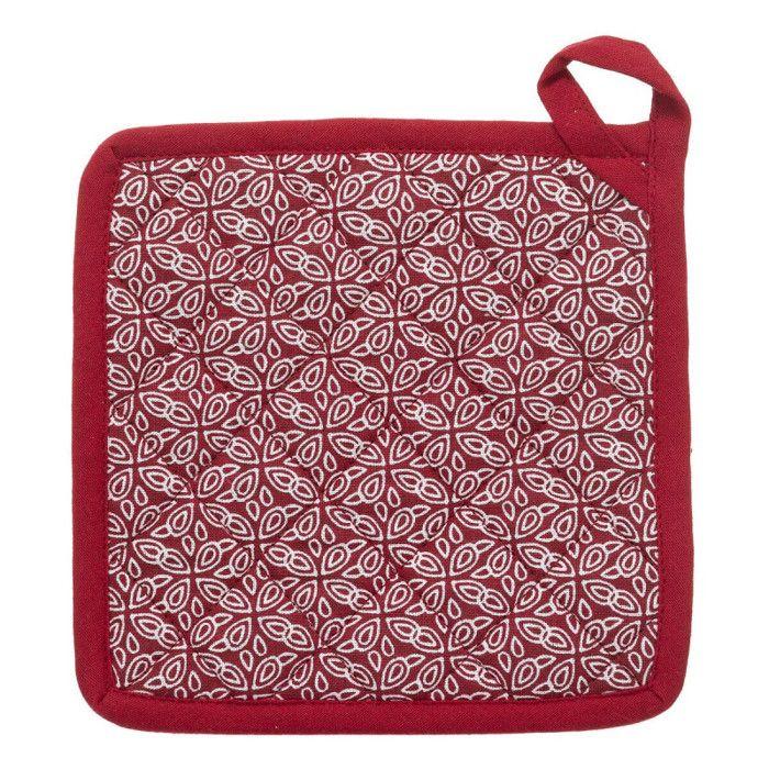 Gant + Manique imprimés 100% Coton - Rouge