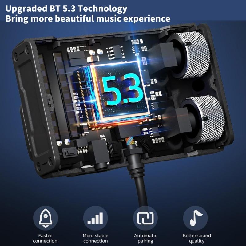 Wireless Bluetooth-compatible FM Radio Adapter Music Player FM Transmitter with Handsfree Calling USB Ports Charging