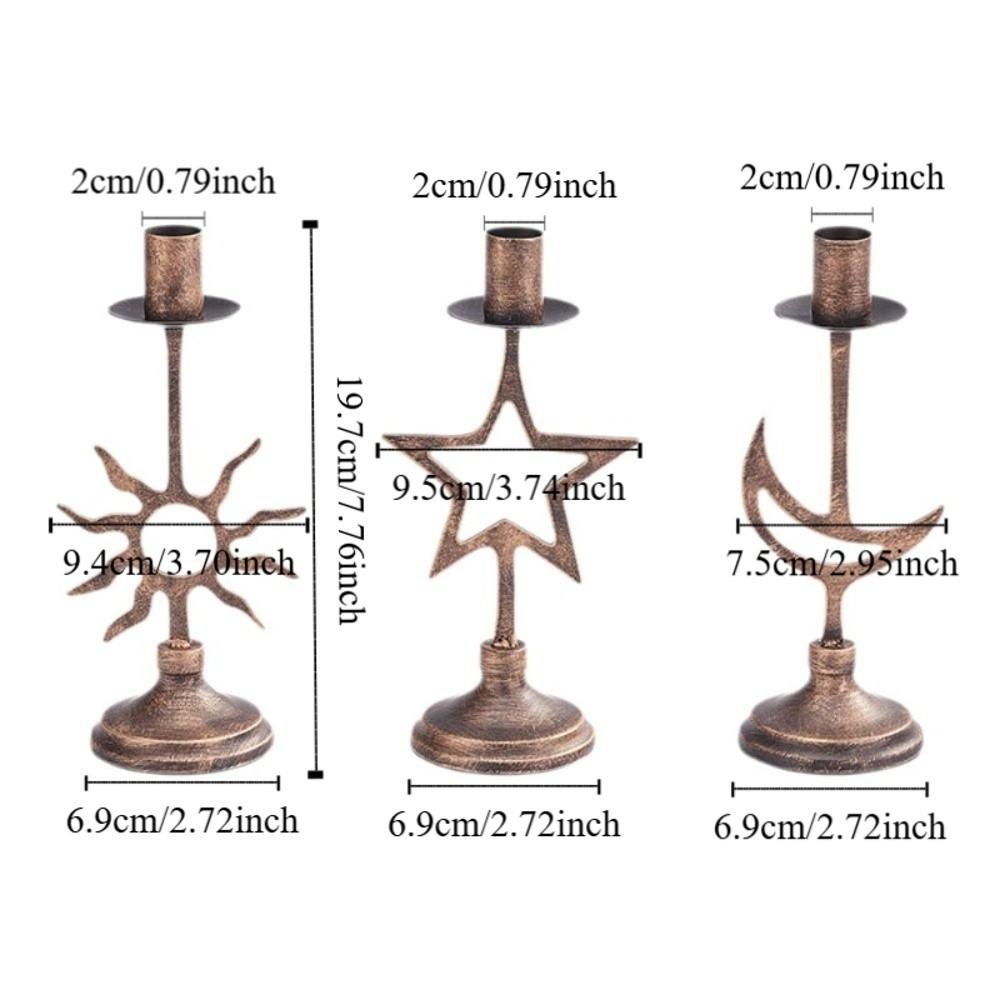 Vintage Stars Candle Holder Handicraft Hollow Candle Holders Modern Candle Stand  Dining Table