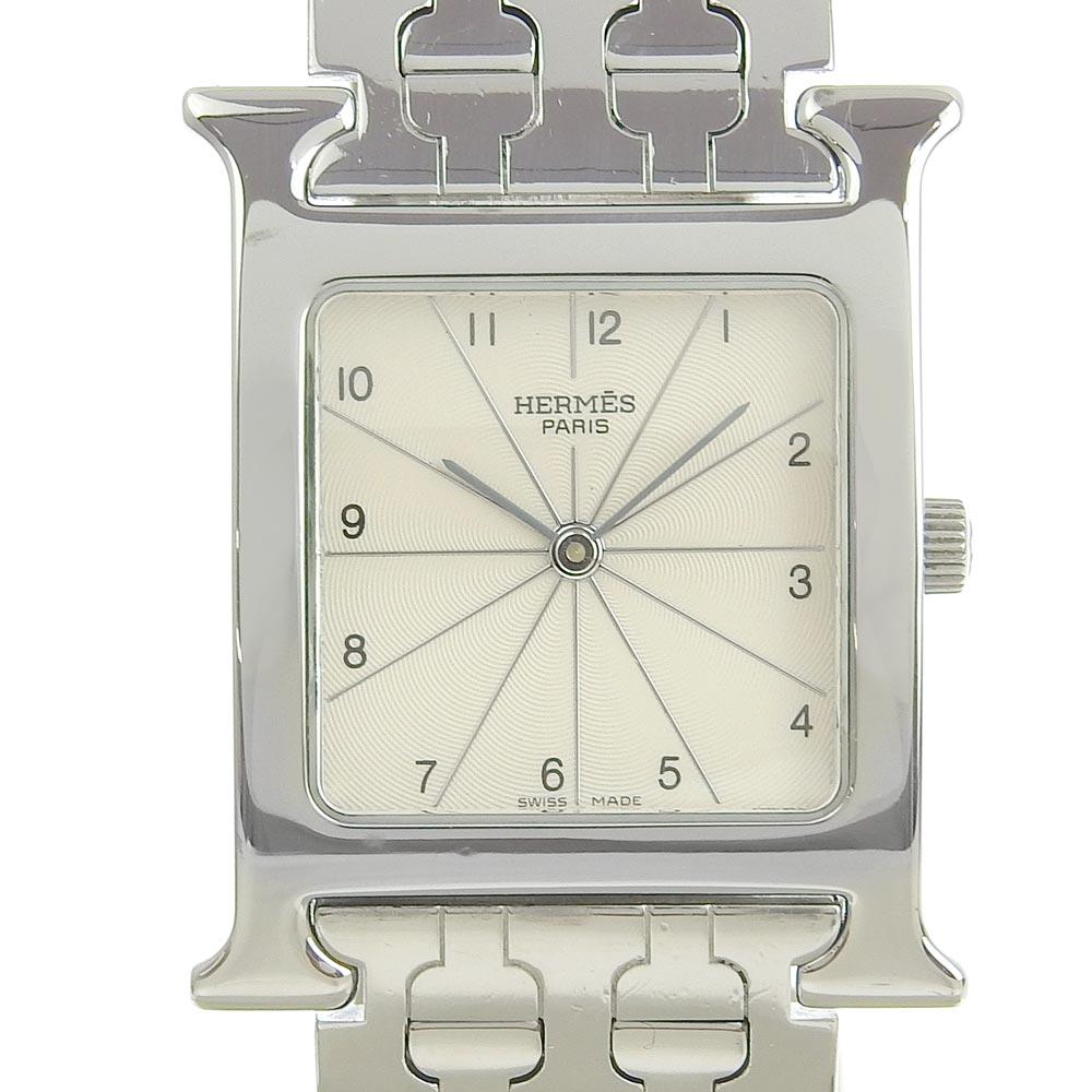 

HERMES Heure H watch Watches HH1.510 Silver SilverDial Stainless Steel Quartz Analog display Women Used