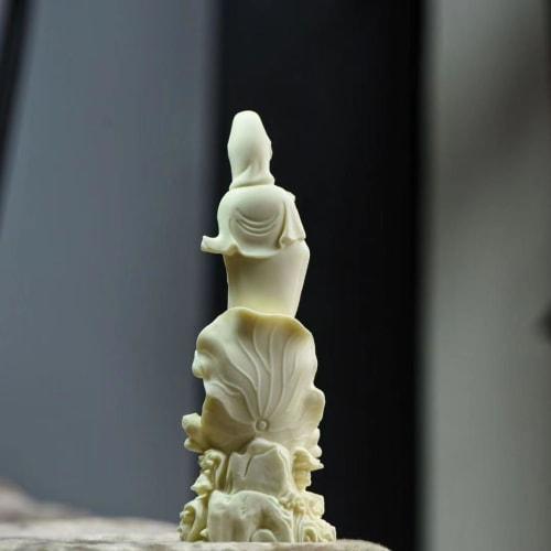 18cm Mother Kannon Bodhisattva Statue, Child-rearing Kannon, "Prayer for Safe Childbirth, Guardian Deity for Child-rearing, and Memorial Service for U