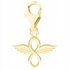 Gold Pendant Wings With Infinity Eight Infinity 925 Silver
