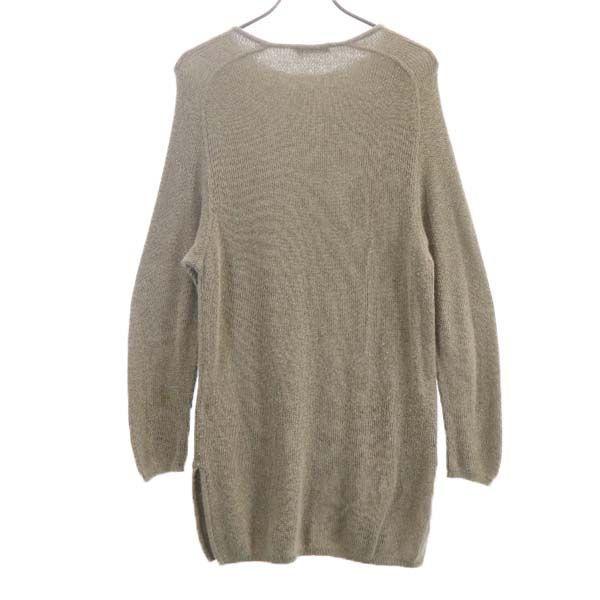 Emporio Armani Long Sleeve Knit One Piece F Beige Women Used