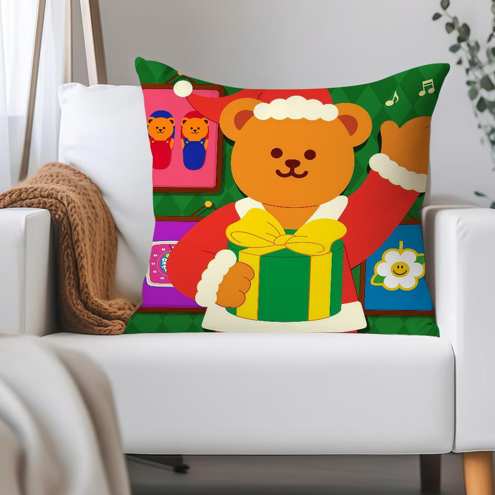 Happy W-wiggle Cartoon Pillow Case Applicable Space For Guest Rooms Interiors Cars Office House Decoration