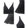 Women S Plus Size Tankini One Piece Swimsuit Solid Color Mesh Splice