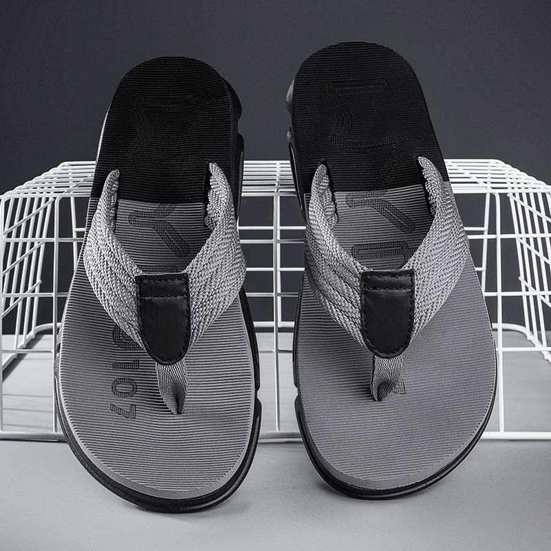 Summer Men's Mixed-color Flip-flops Thick Sole Fashion Breathable Casual Slippers Comfortable Wear-resistant Outdoor Footwear
