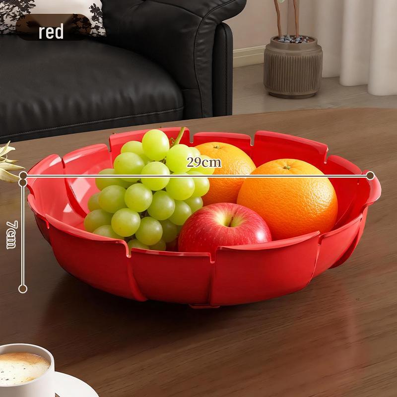 High Transparency Thickened Fruit and Nut Display Plate for Living Room