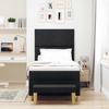 Box Spring Bed with Cushions Black 200 x 100 cm Fabric