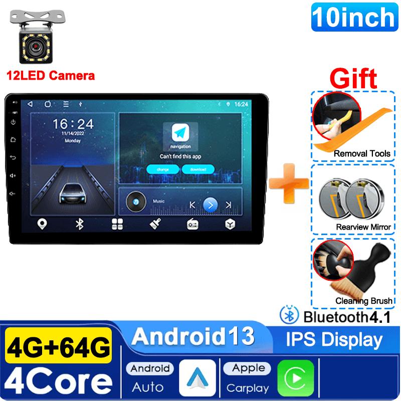 Car Radio 7/9/10'' 64G 2Din Android 13 Wireless Carplay Radio Multimedia Stereo For Toyota Hyundai Kia Volkswagen Jeep Fiat