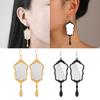 Exquisite Mirror Earrings Reflective Mirror Pendant Stud Earring for Women Girl