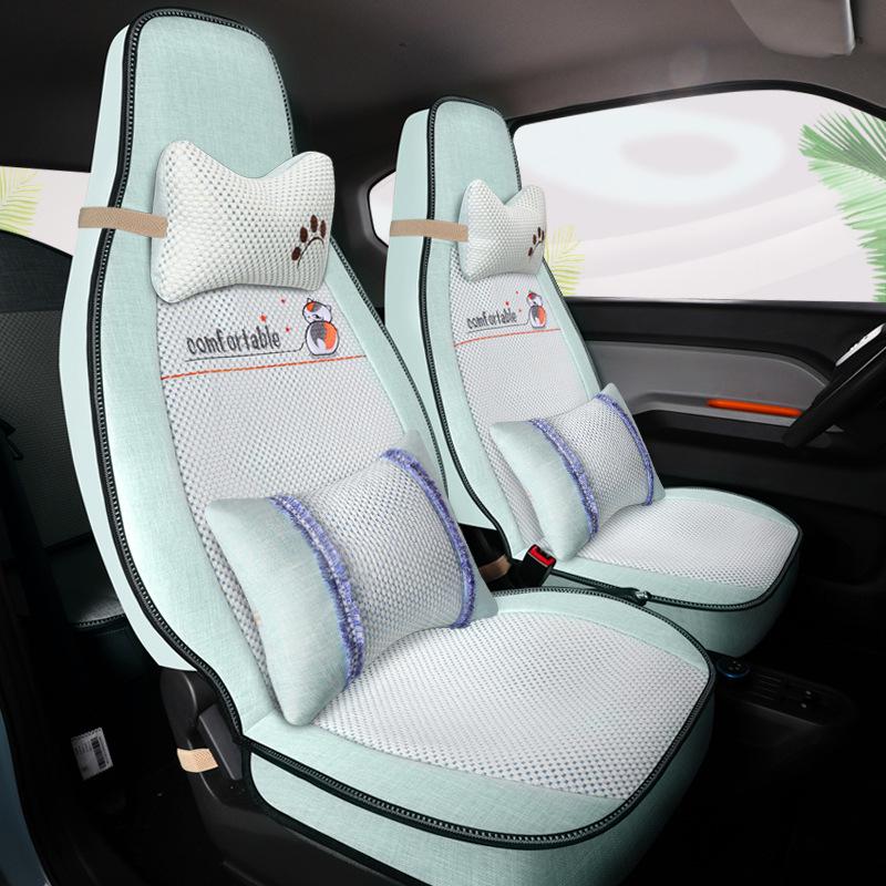 Universal Leather Seat Cushion for Wuling Hongguang: All-Season, Wear-Resistant, Full Surround for Five-Seater