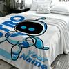 1PC ASTRO BOT Custom Name Patterned Flannel Blanket Suitable For All Seasons for Home Decor Warmth and Comfort Gifts Holiday Present