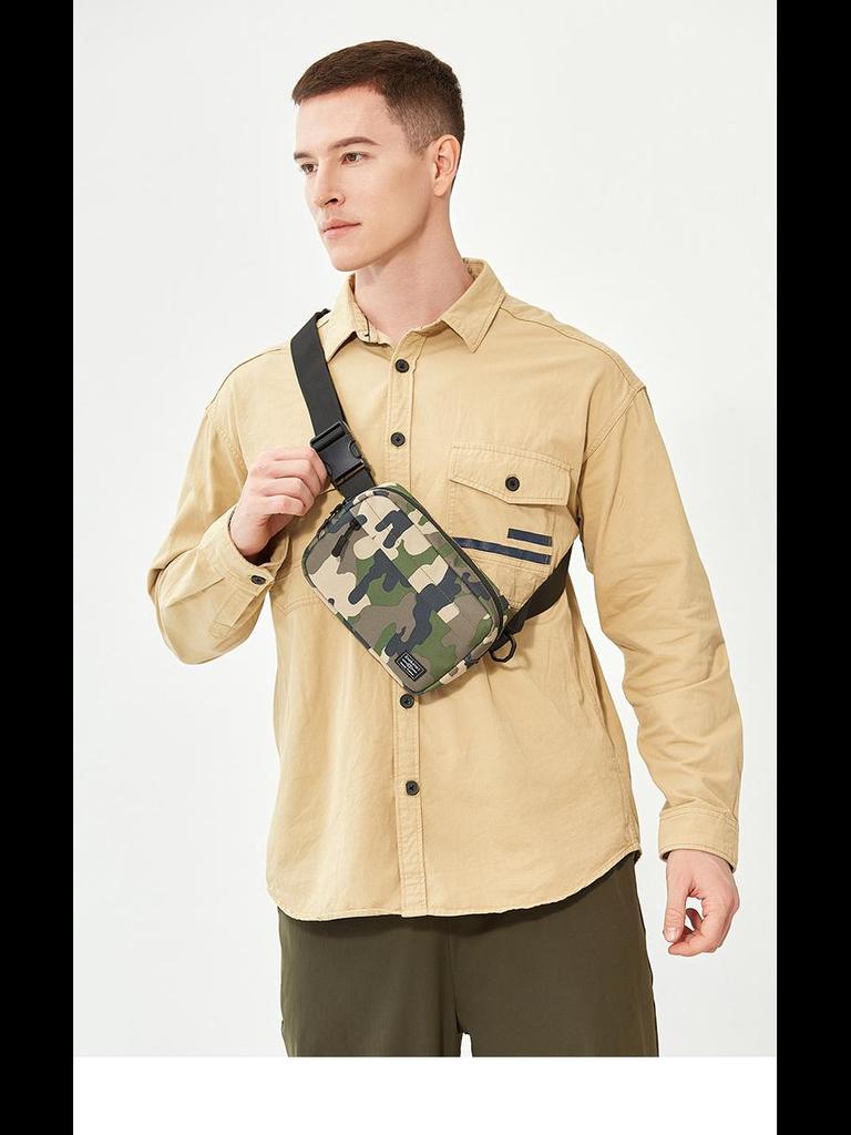 Men's Camouflage Multifunctional Tactical Backpack: Universal Trendy Messenger Bag for Outdoor, One-Shoulder, Small, Mobile-Friendly Design for All.