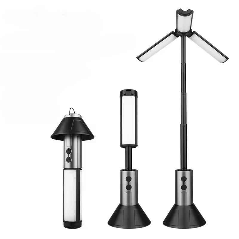 Rechargeable Camping Light,8000 mAh Telescopic Portable Lantern W/ Bracket, Waterproof Flashlight for Camping Hiking Fishing