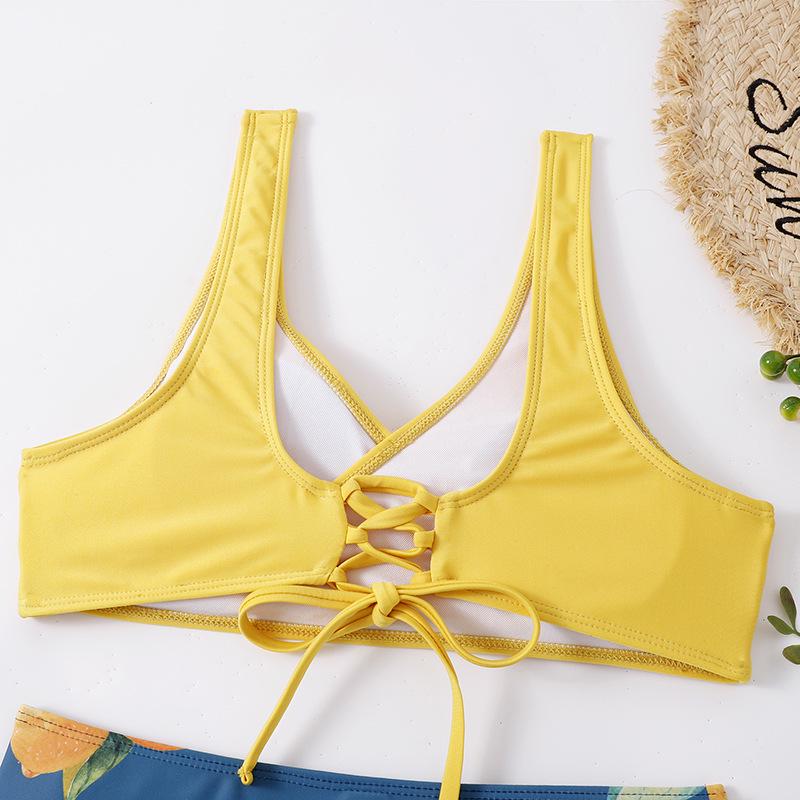 2024 New European & American Backless Split Bikini Swimwear for Women