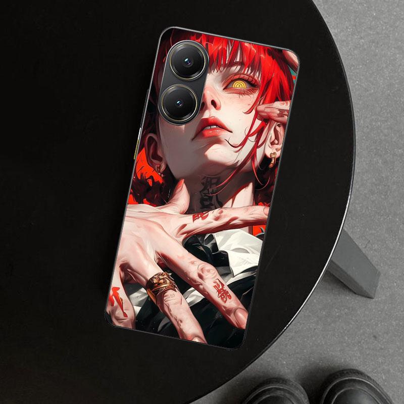 Chainsaw Mans Makima Phone Case Cover for Xiaomi Poco X6 X5 X7 Pro F7 Ultra Redmi 15C 15 13C 13 12C 12 10C 10 10A 9C 9A 9T 9 Coq
