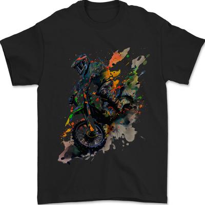 Motocross Kunst Dirt Bike MotoX Herren T-Shirt 100% Baumwolle Unisex T-Shirt