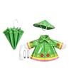 1 Set Porch Goose Outfit Waterproof Goose Raincoat Hat And Umbrella Summer Goose Floral Costume Fits 23 Inch Lawn Goose Statue Outdoor Decor Garden